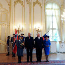 Velkomstseremonien fant sted i presidentpalasset i Bratislava (Foto: Radovan Stoklasa / Reuters /Scanpix)